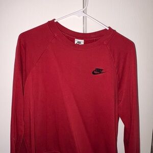 Nike Red Crew Neck Long Sleeve